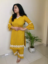 Mustard lining Suit Set